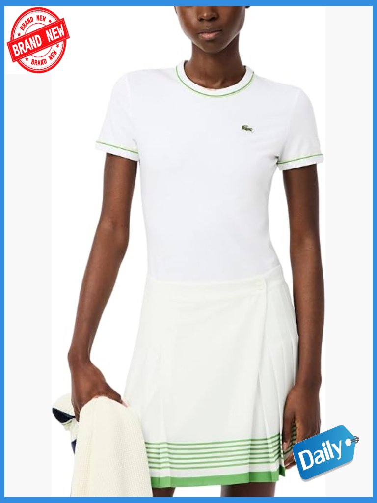 Stretch Cotton Jersey T-Shirt With Contrast Trim